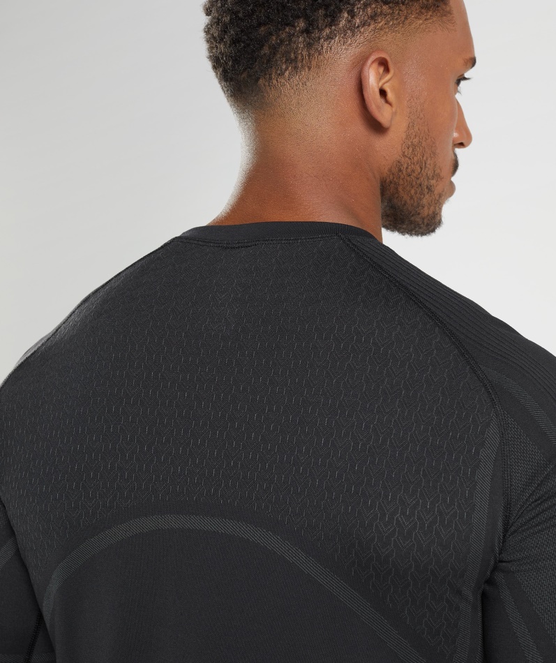 Gymshark 315 Langermet T-skjorte Svart
