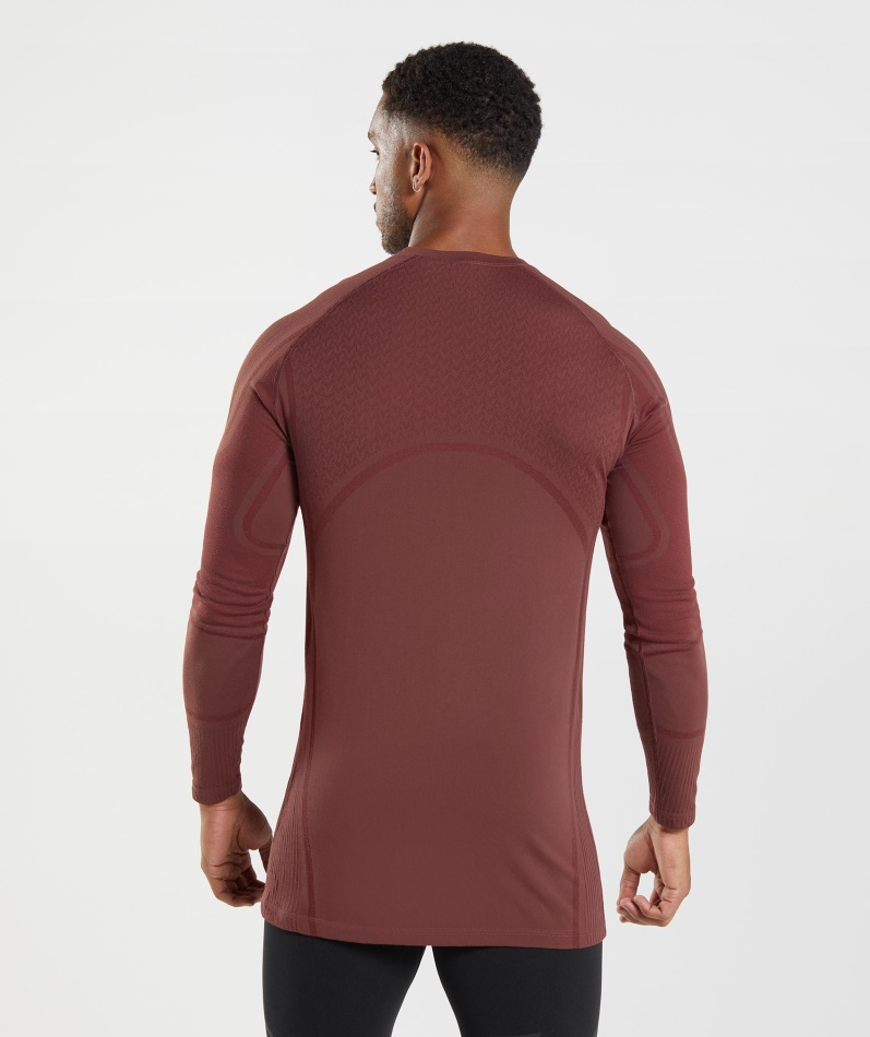 Gymshark 315 Langermet T-skjorte Kirsebærbrun