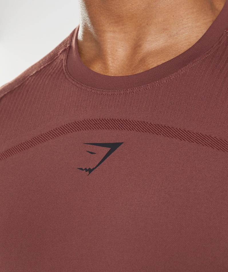 Gymshark 315 Langermet T-skjorte Kirsebærbrun