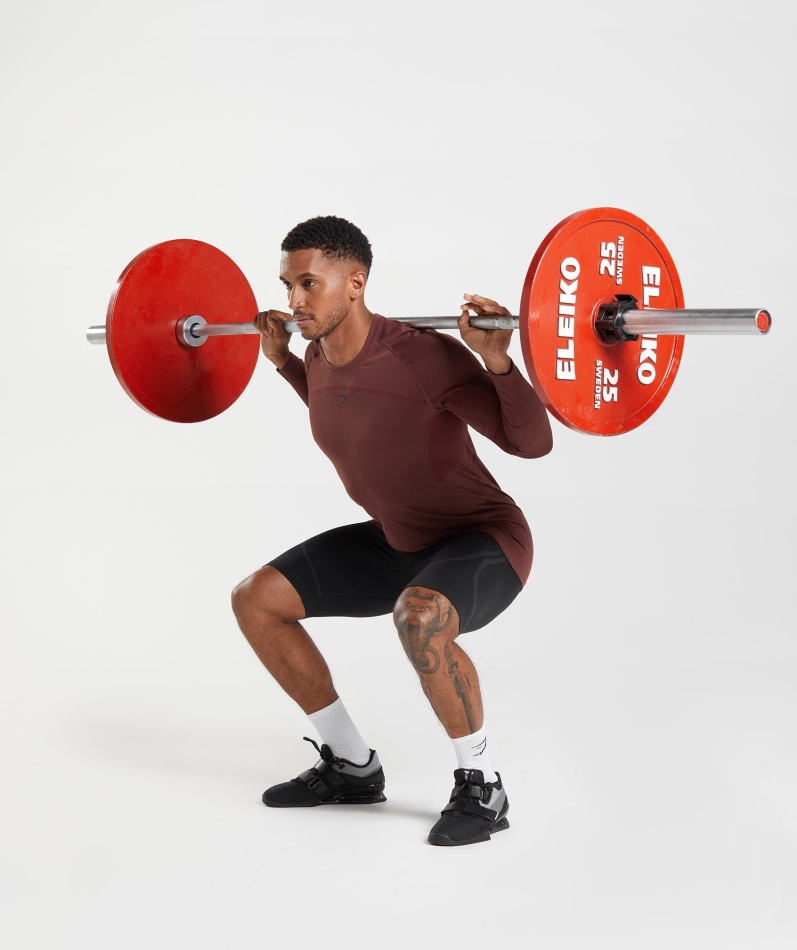 Gymshark 315 Sømløs 1/2 Shorts Svart-kullgrå