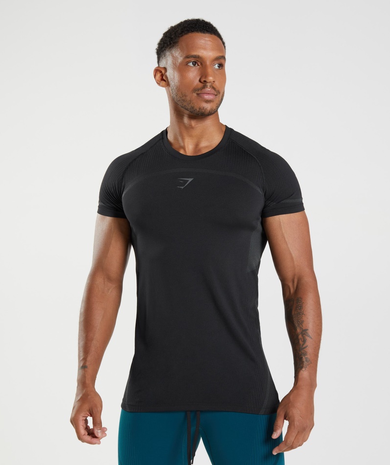 Gymshark 315 Sømløs T-skjorte Svart