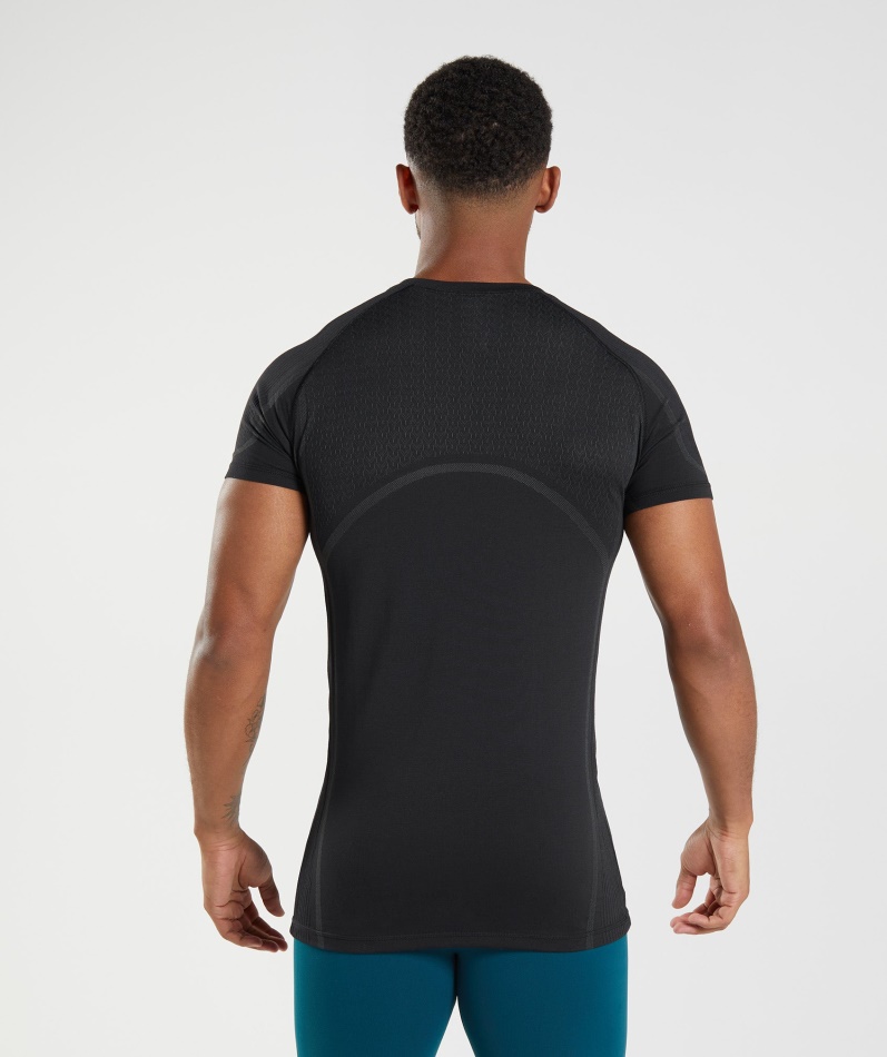 Gymshark 315 Sømløs T-skjorte Svart