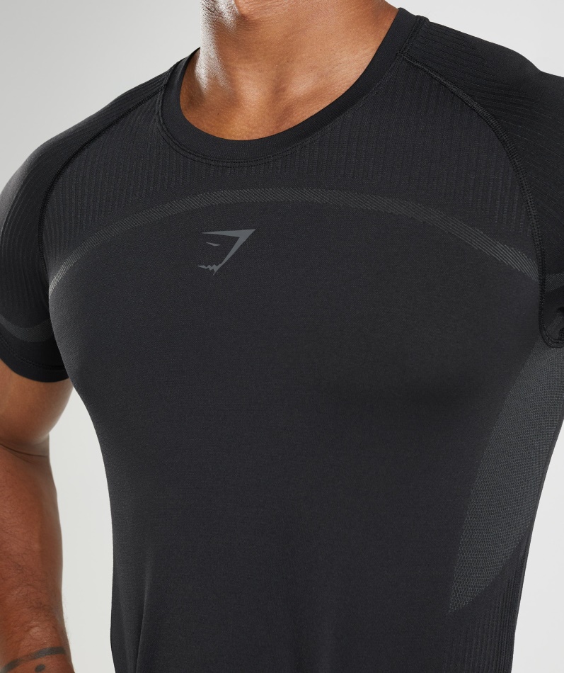 Gymshark 315 Sømløs T-skjorte Svart