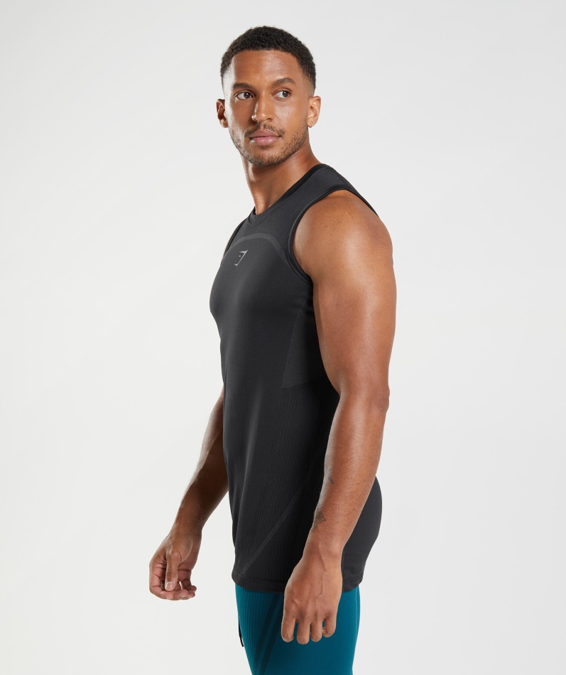 Gymshark 315 Sømløs Tank Sort