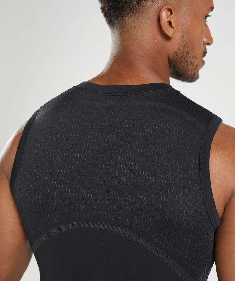 Gymshark 315 Sømløs Tank Sort