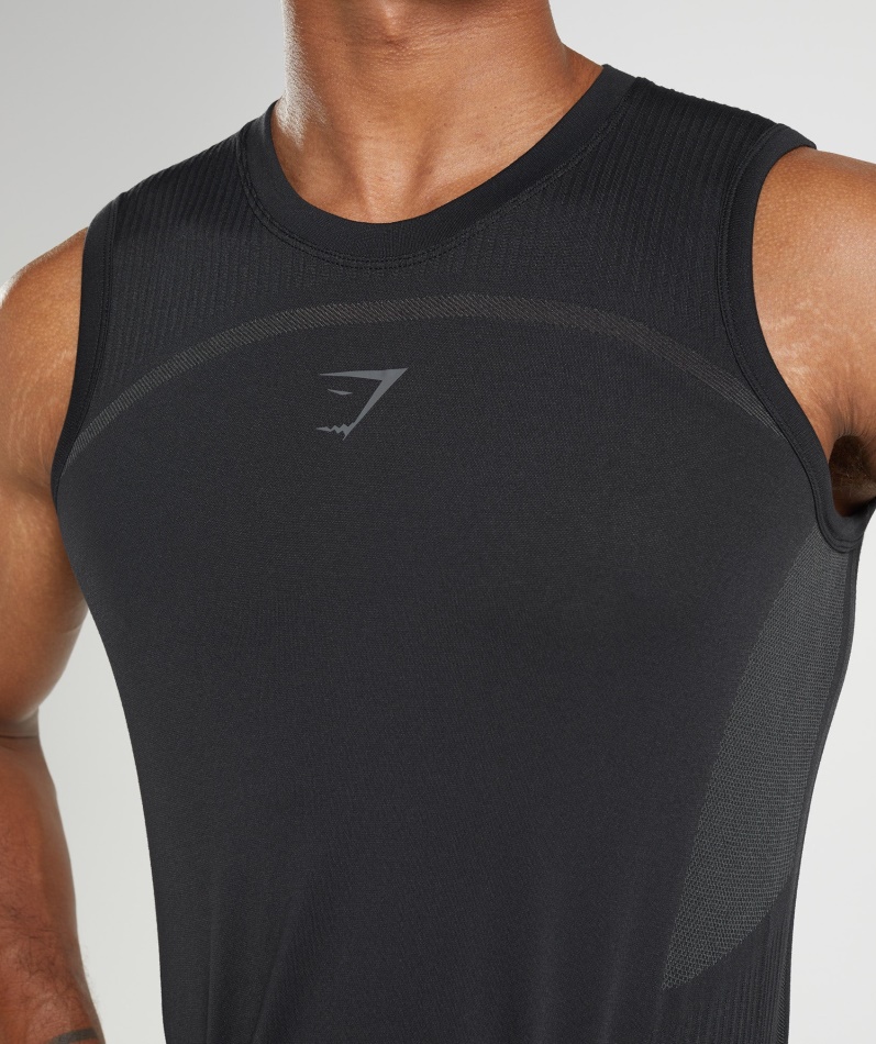 Gymshark 315 Sømløs Tank Sort