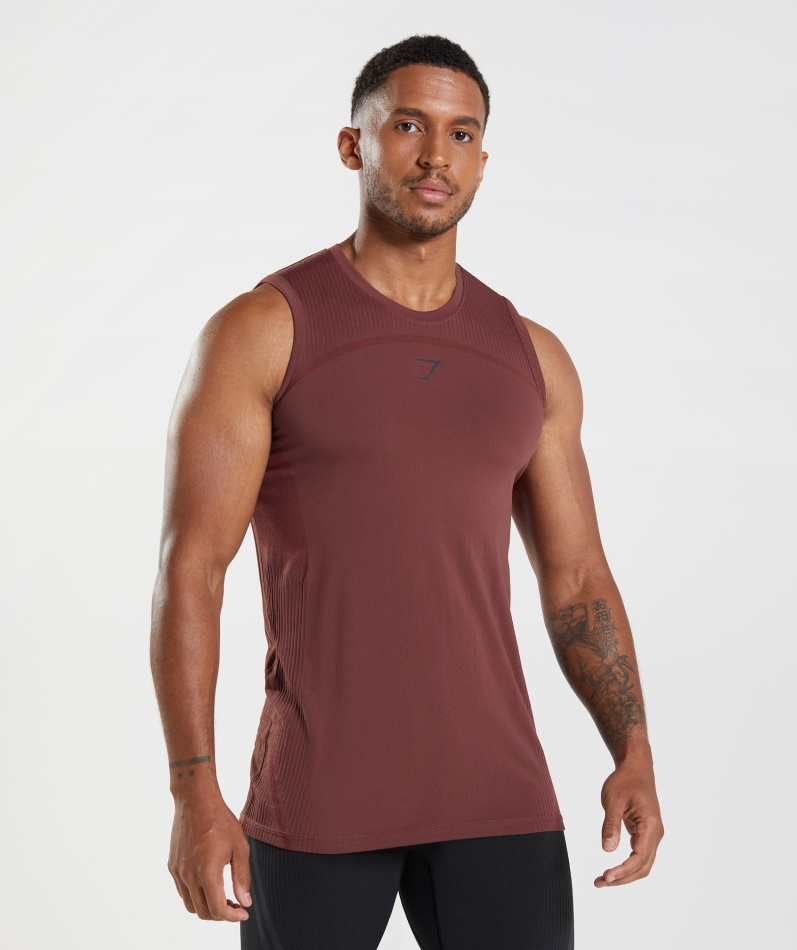 Gymshark 315 Sømløs Tank Kirsebærbrun
