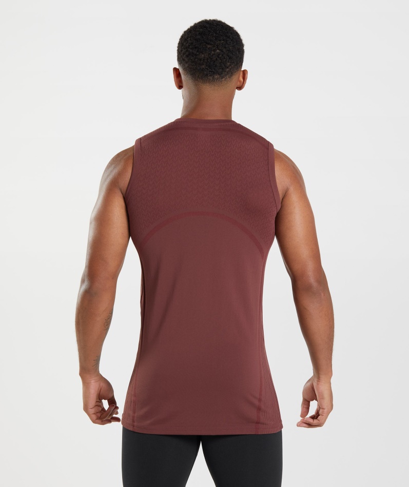 Gymshark 315 Sømløs Tank Kirsebærbrun