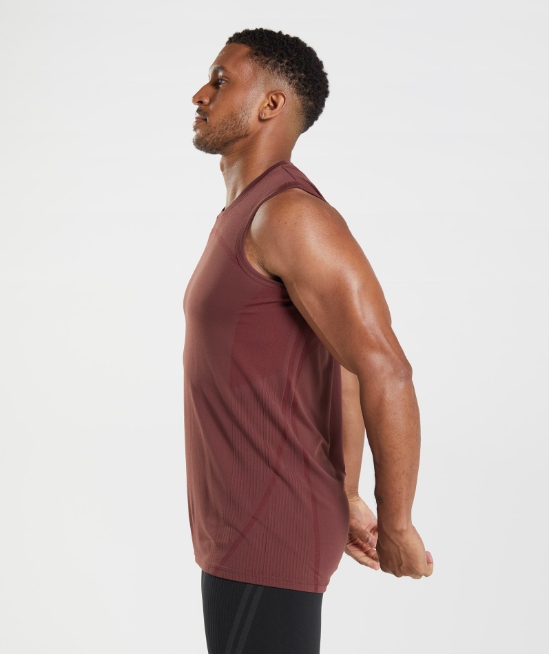 Gymshark 315 Sømløs Tank Kirsebærbrun