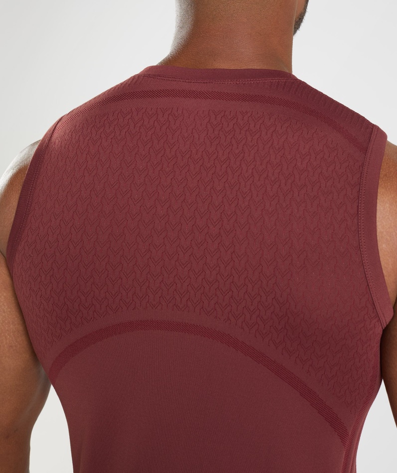 Gymshark 315 Sømløs Tank Kirsebærbrun