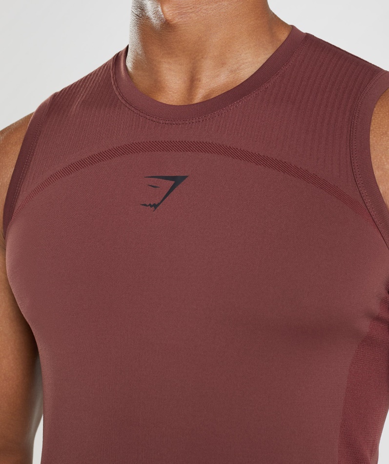 Gymshark 315 Sømløs Tank Kirsebærbrun