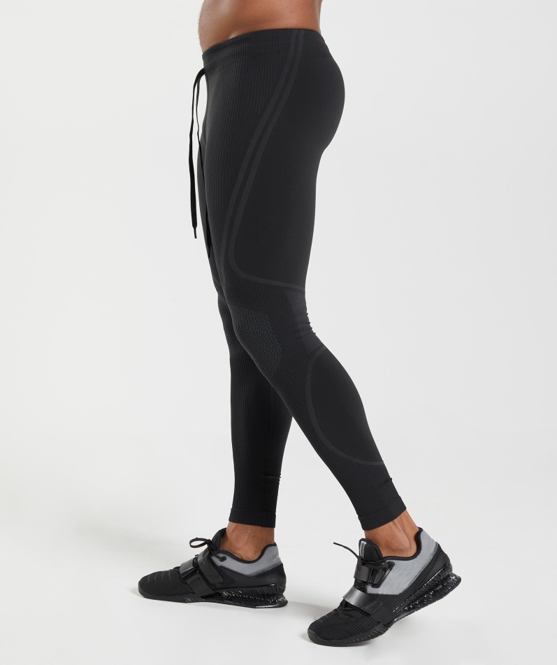 Gymshark 315 Sømløse Tights Svart-kullgrå