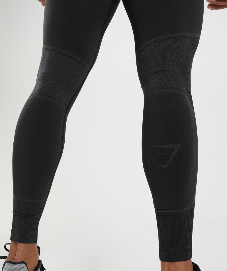 Gymshark 315 Sømløse Tights Svart-kullgrå