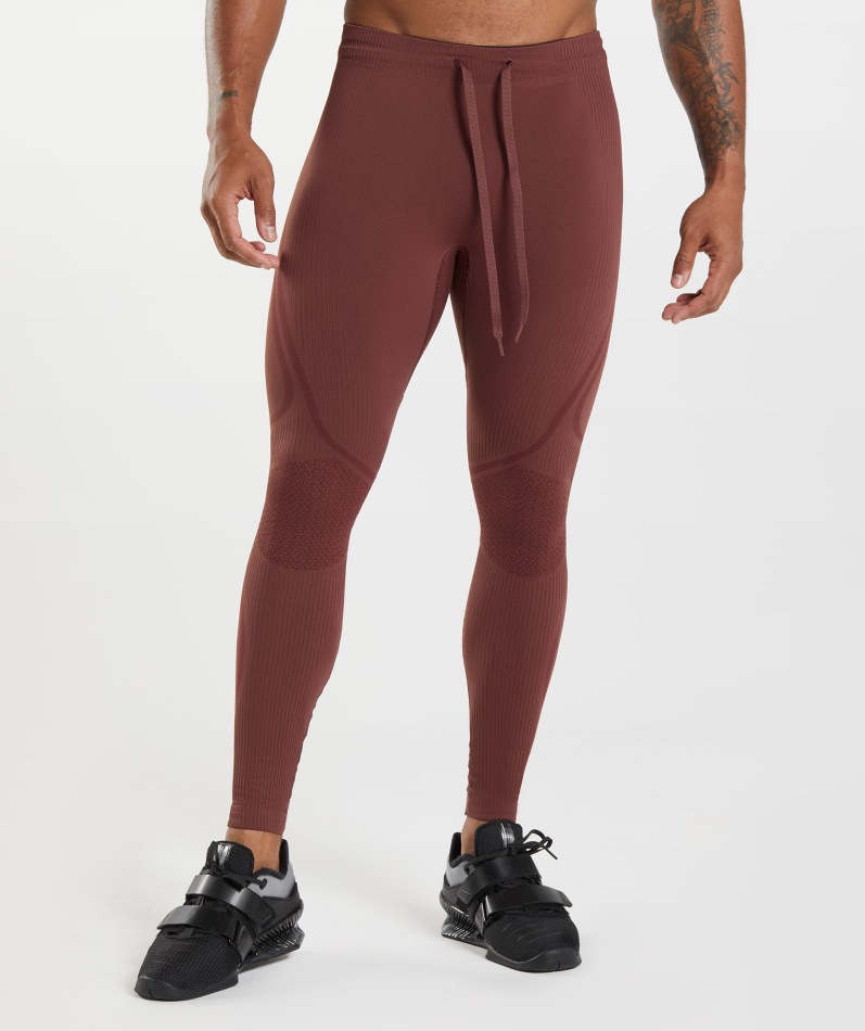 Gymshark 315 Sømløse Tights Kirsebærbrun-atletisk Rødbrun