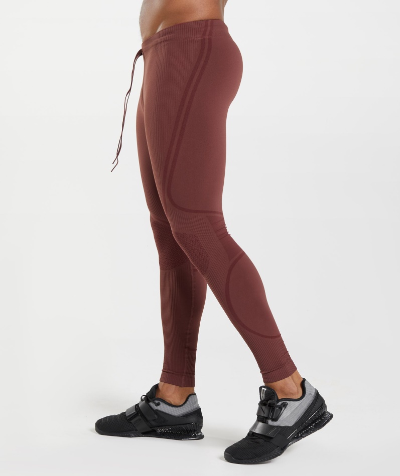 Gymshark 315 Sømløse Tights Kirsebærbrun-atletisk Rødbrun