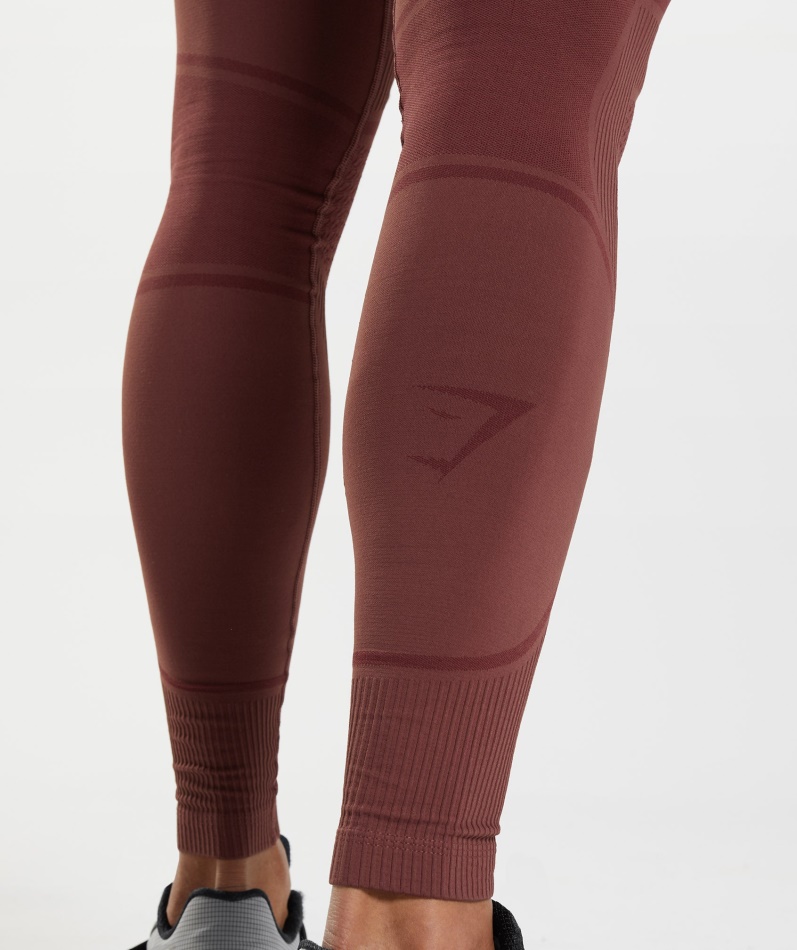 Gymshark 315 Sømløse Tights Kirsebærbrun-atletisk Rødbrun