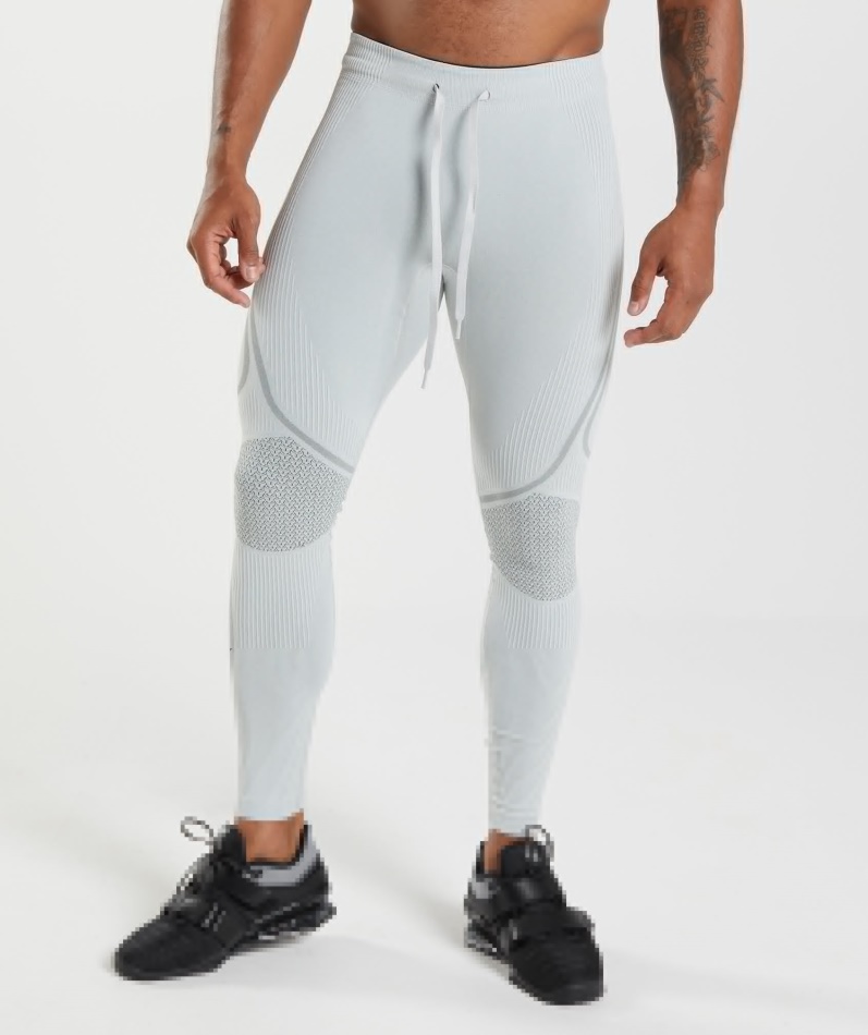 Gymshark 315 Sømløse Tights Lys Grå-kullgrå