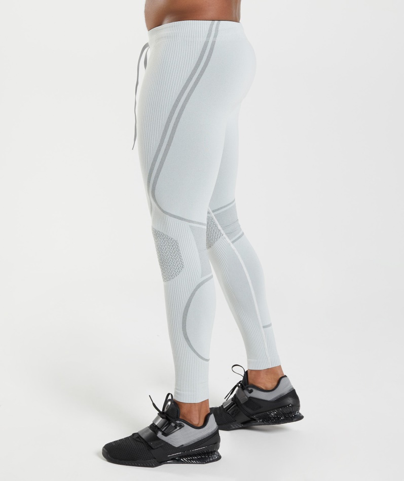 Gymshark 315 Sømløse Tights Lys Grå-kullgrå