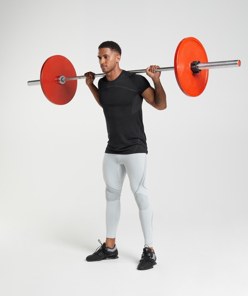 Gymshark 315 Sømløse Tights Lys Grå-kullgrå