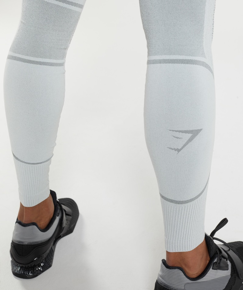 Gymshark 315 Sømløse Tights Lys Grå-kullgrå