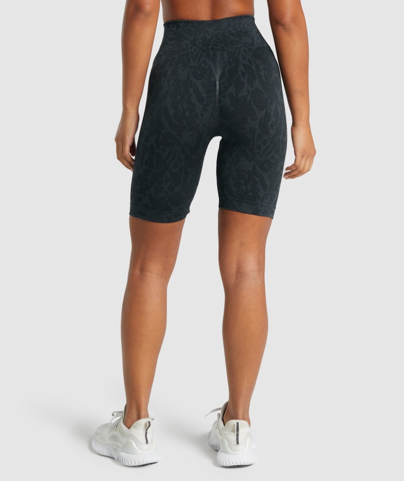 Gymshark Adapt Animal Sømløs Sykkelshorts Sommerfuglsvart