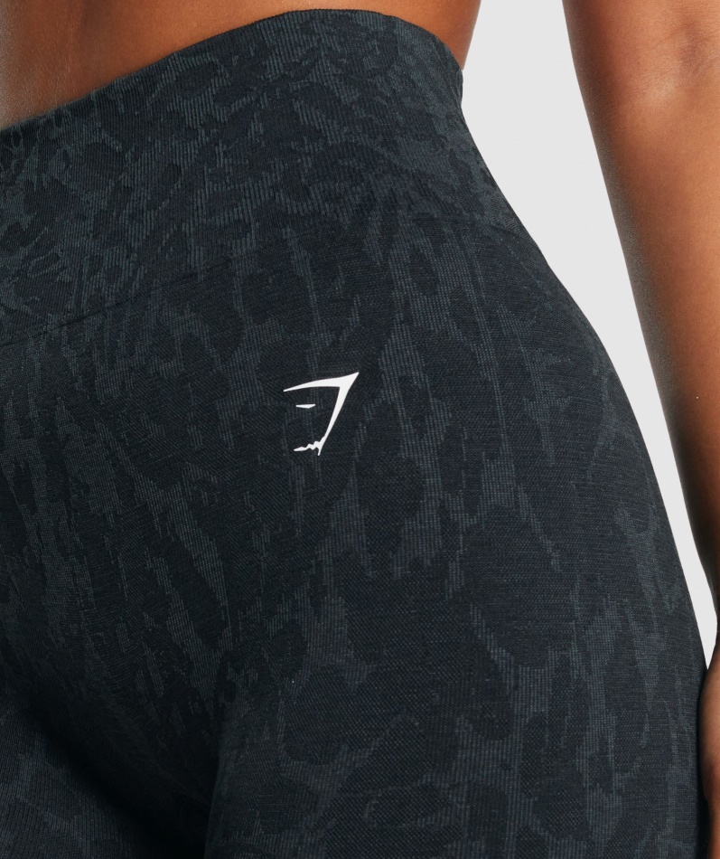 Gymshark Adapt Animal Sømløs Sykkelshorts Sommerfuglsvart
