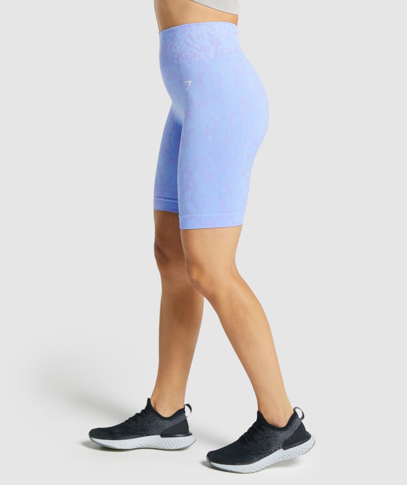 Gymshark Adapt Animal Sømløs Sykkelshorts Sommerfugl-lyseblå