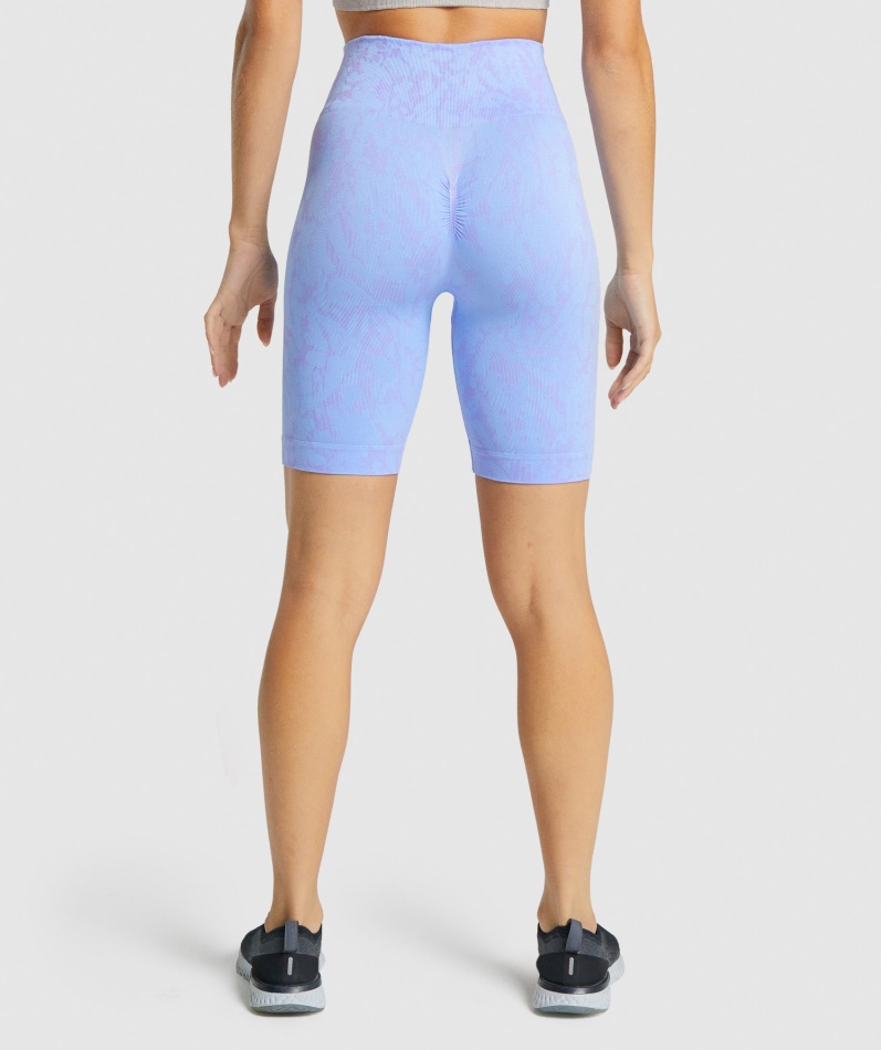 Gymshark Adapt Animal Sømløs Sykkelshorts Sommerfugl-lyseblå