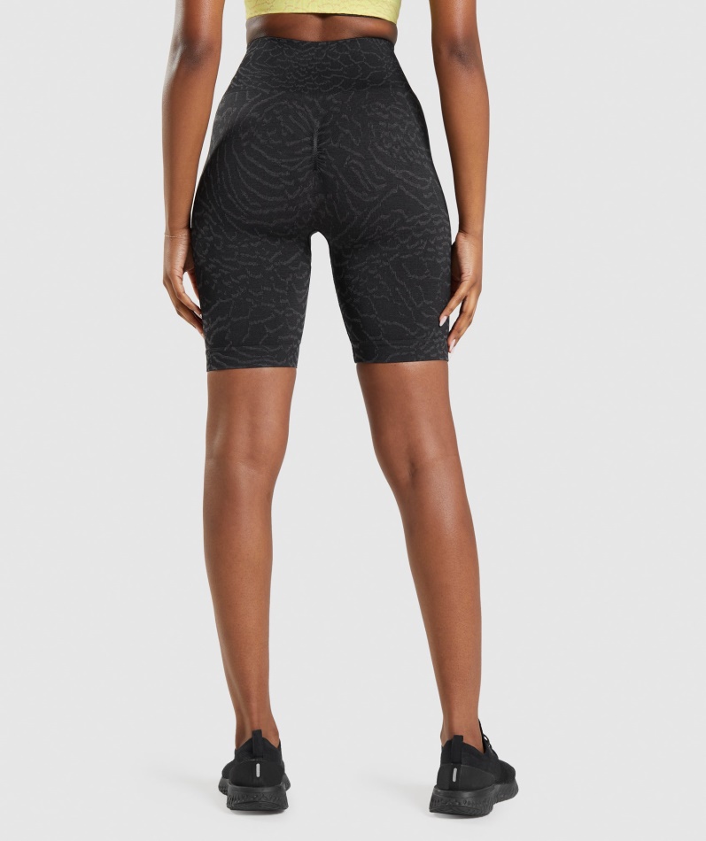 Gymshark Adapt Animal Sømløs Sykkelshorts Hybrid-svart