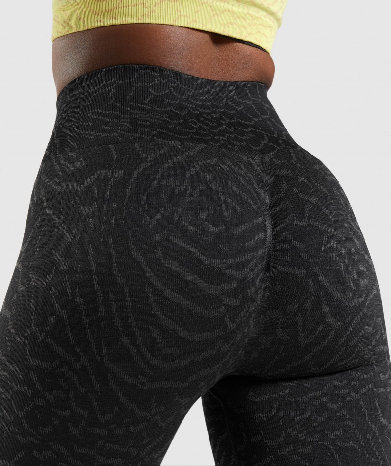 Gymshark Adapt Animal Sømløs Sykkelshorts Hybrid-svart