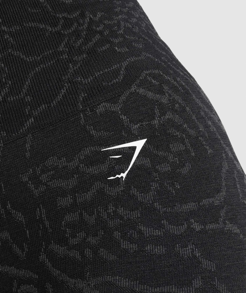 Gymshark Adapt Animal Sømløs Sykkelshorts Hybrid-svart