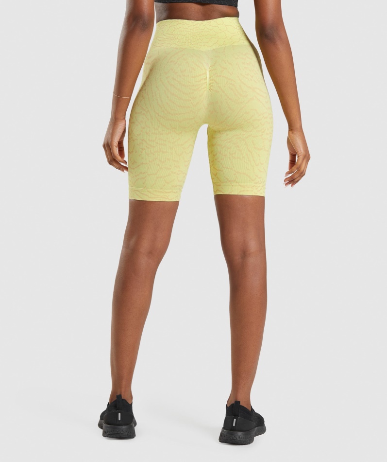 Gymshark Adapt Animal Sømløs Sykkelshorts Hybrid-firefly Gul