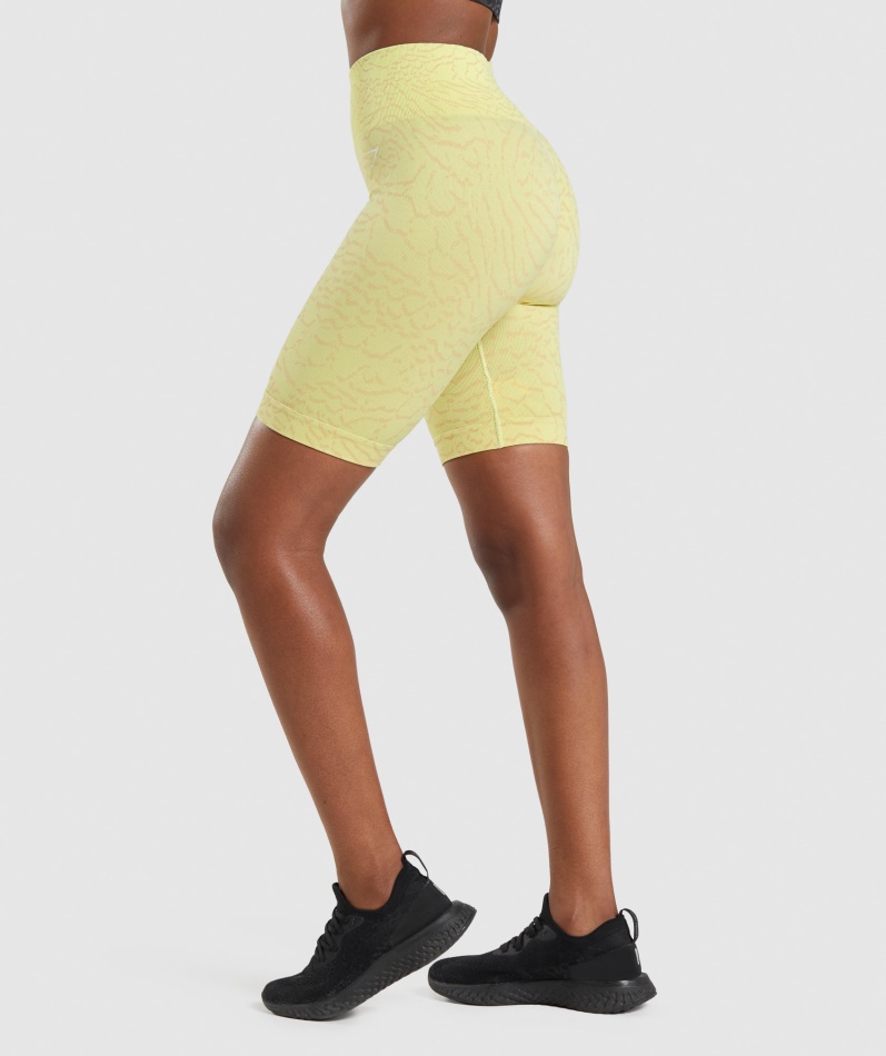 Gymshark Adapt Animal Sømløs Sykkelshorts Hybrid-firefly Gul