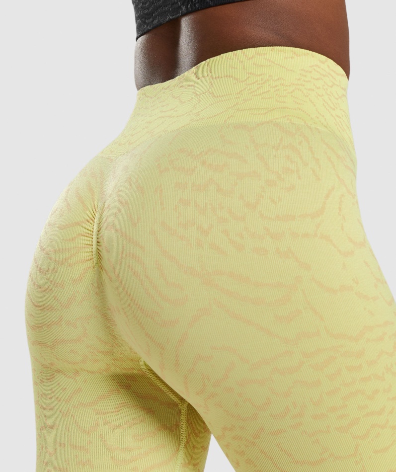 Gymshark Adapt Animal Sømløs Sykkelshorts Hybrid-firefly Gul