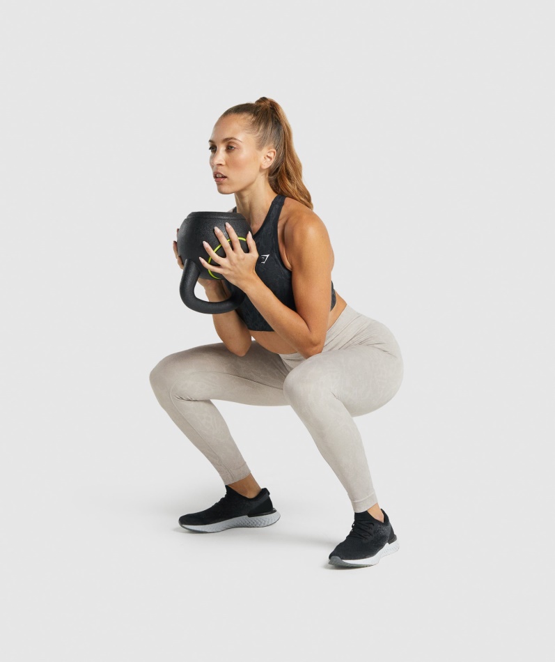 Gymshark Adapt Animal Sømløse Leggings Sommerfuglgrå