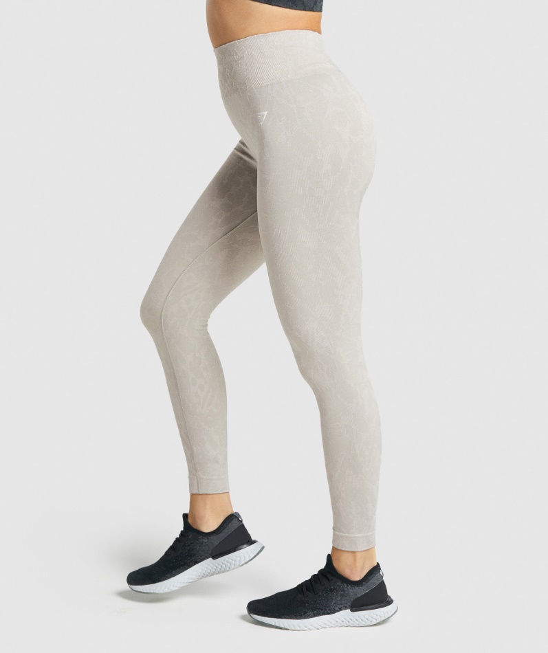 Gymshark Adapt Animal Sømløse Leggings Sommerfuglgrå