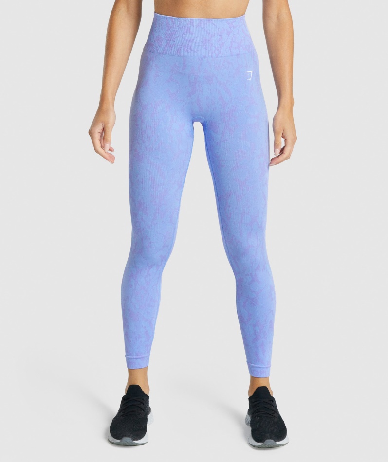 Gymshark Adapt Animal Sømløse Leggings Sommerfugl-lyseblå
