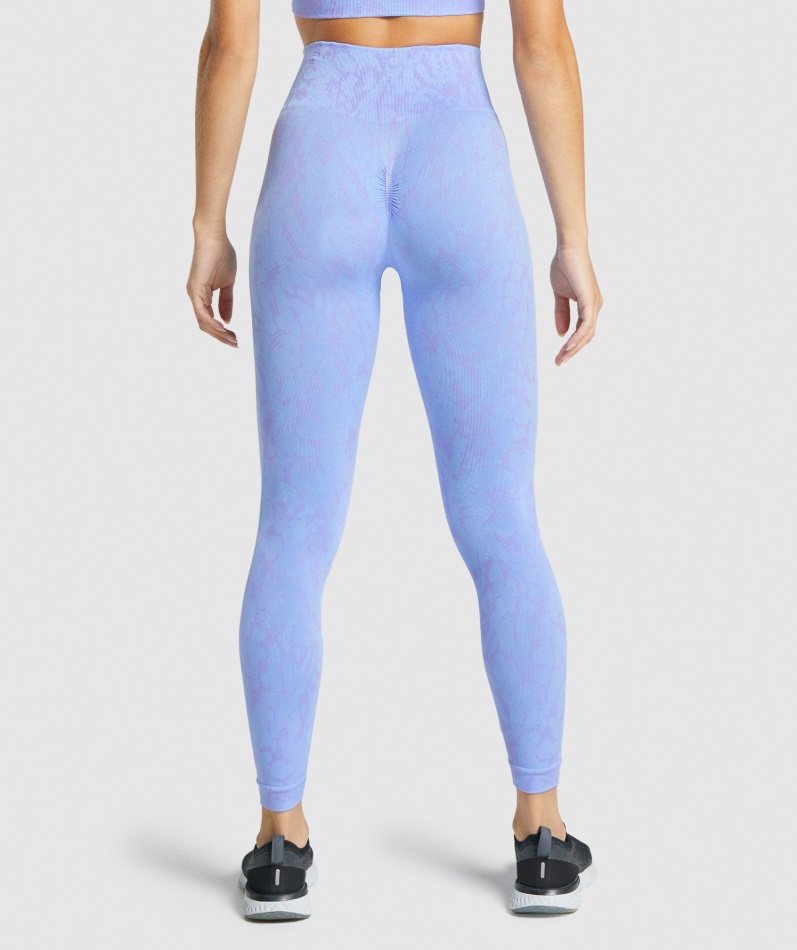 Gymshark Adapt Animal Sømløse Leggings Sommerfugl-lyseblå