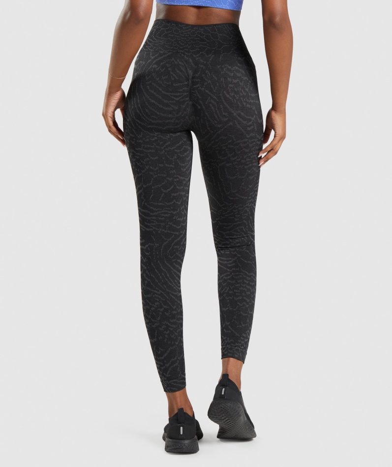 Gymshark Adapt Animal Sømløse Leggings Hybrid-svart