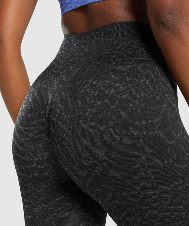 Gymshark Adapt Animal Sømløse Leggings Hybrid-svart