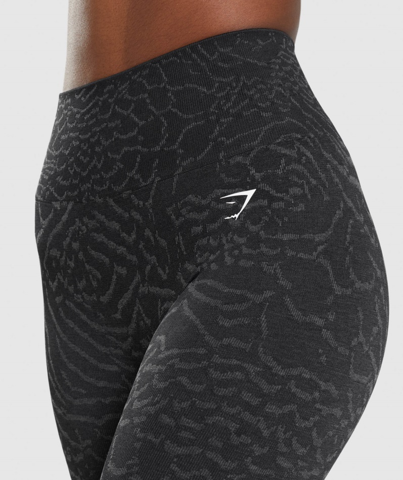 Gymshark Adapt Animal Sømløse Leggings Hybrid-svart
