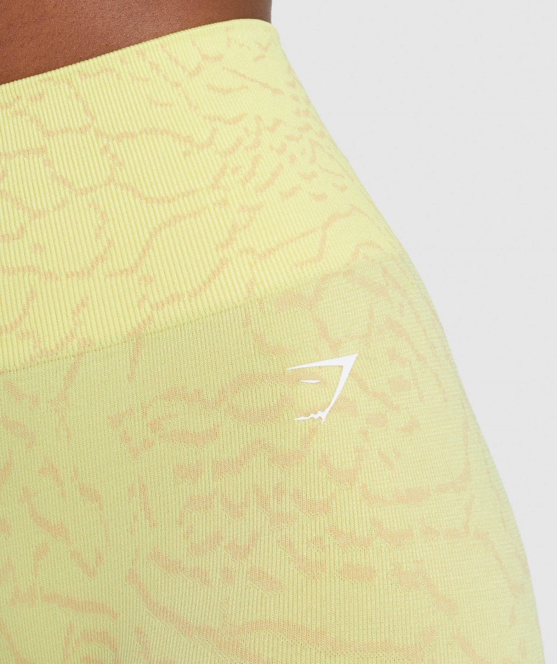 Gymshark Adapt Animal Sømløse Leggings Hybrid-ildflue Gul