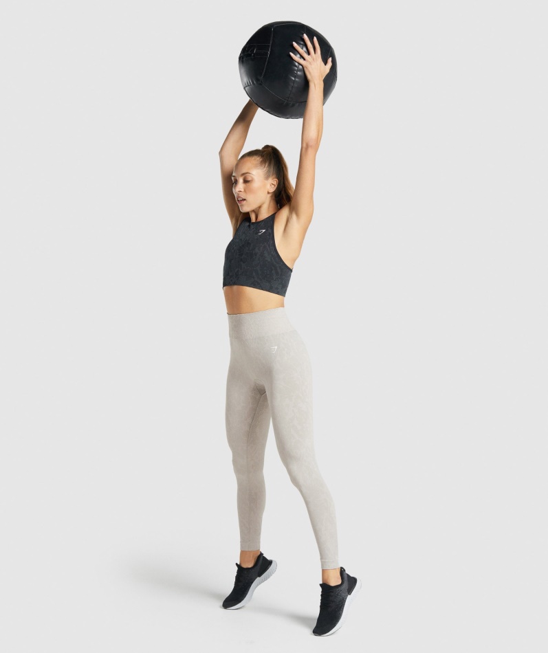 Gymshark Adapt Animal Sømløs Sports-bh Sommerfuglsvart