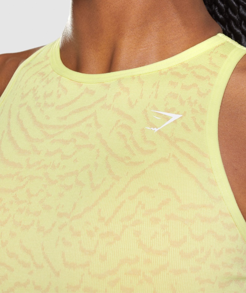 Gymshark Adapt Animal Sømløs Sports-bh Hybrid-firefly Gul
