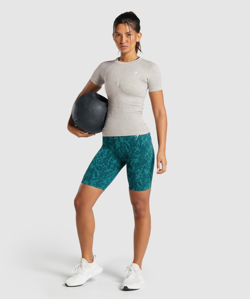 Gymshark Adapt Animal Sømløs T-skjorte Sommerfuglgrå