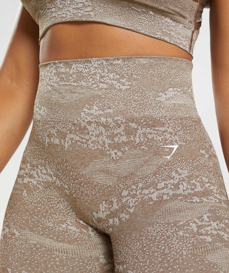 Gymshark Adapt Camo Sømløse Leggings Lava-pebble Grå-soul Brown