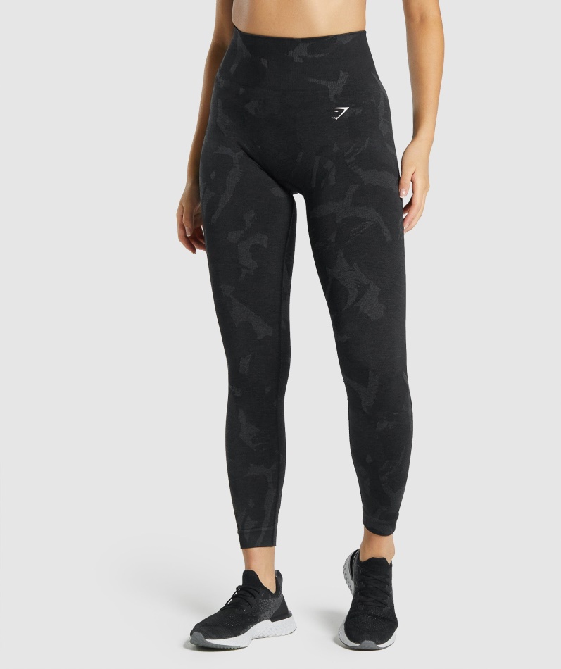 Gymshark Adapt Camo Sømløse Leggings Savanne-svart