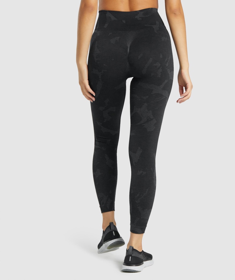 Gymshark Adapt Camo Sømløse Leggings Savanne-svart
