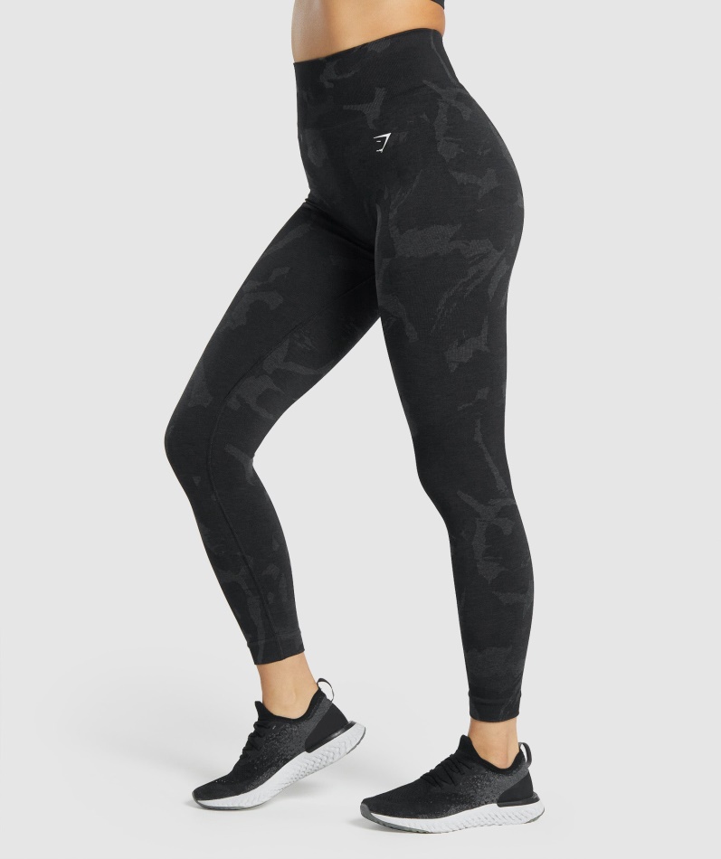 Gymshark Adapt Camo Sømløse Leggings Savanne-svart
