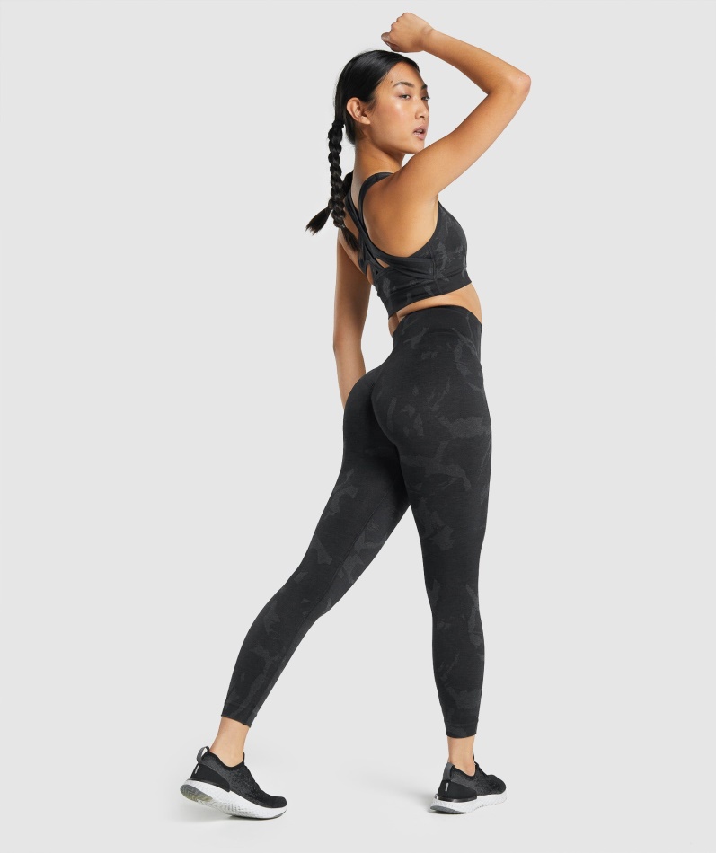 Gymshark Adapt Camo Sømløse Leggings Savanne-svart
